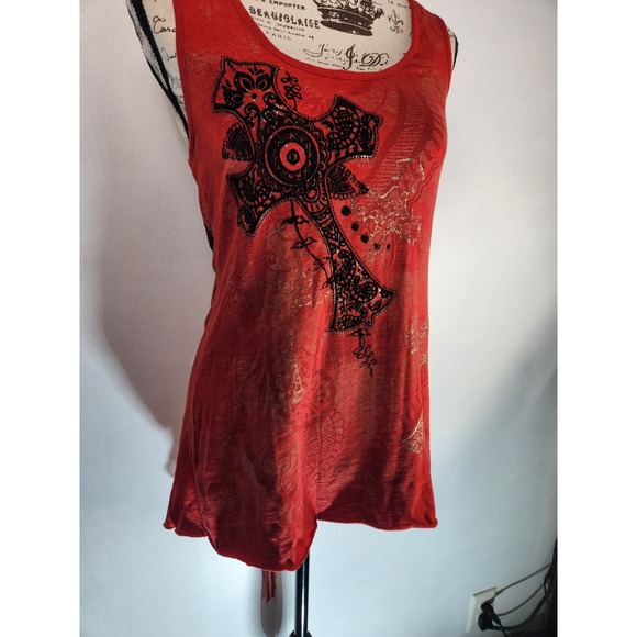 NEW! Daytrip Buckle Women's M Cross‎ Tank Racer Back Fresh Lava NWT - Picture 3 of 6